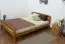 Children's bed / Youth bed A6, solid pine wood, oak finish, incl. slatted frame - 140 x 200 cm