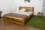 Single bed A24, solid pine wood, oak finish - 140 x 200 cm 