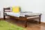 Single bed "Easy Premium Line" K1/2n, solid beech wood, dark brown - 90 x 200 cm