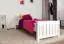 Kid/Youth bed in white solid beech wood 107, Box spring included - Dimensions: 80 x 200 cm