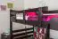 Adult bunk bed ' Easy Premium Line ® ' K15/n, solid beech wood chocobrown, convertible - lying area: 120 x 200 cm