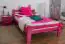 Single bed "Easy Premium Line" K4, solid beech wood, pink - 120 x 200 cm 