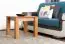 Coffee table Pine Solid wood Alder color Junco 485 – Dimensions: 60 x 60 x 50 cm (W x D x H)