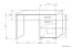 Desk Tabubil 25, Colour: Wenge / Grey - Measurements: 75 x 120 x 60 cm (H x W x D)