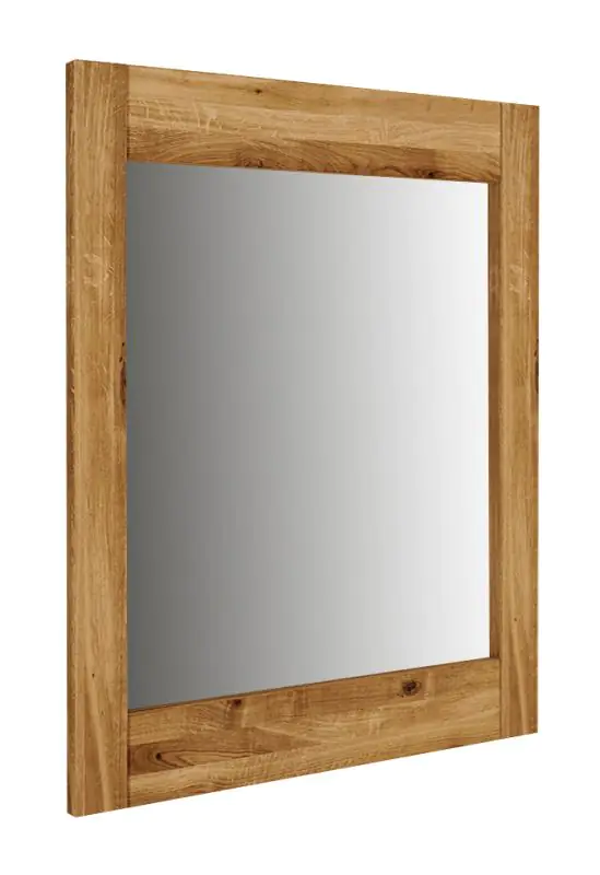 Mirror Kapiti 25 solid oiled wild oak - Measurements: 70 x 70 x 2 cm (H x W x D)
