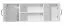 Wall Cabinet with 4 Compartments | Metal Handles | 120 x 25 x 40 cm | Color: White | 2 Doors | 1 Wooden Shelf | Nalut 06