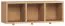 Suspended Rack / Wall Shelf | Oak Finish | 35 x 90 x 30 cm | 3 Compartments & Rotating Hooks