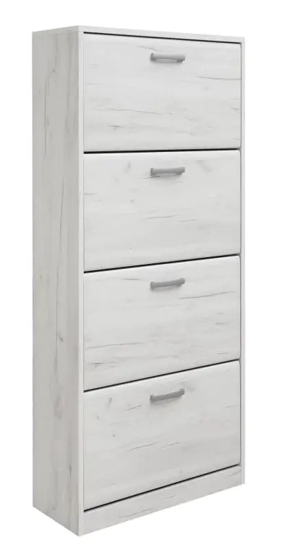 Shoe cabinet Camprodon 10, Colour: Oak white - 157 x 70 x 28 cm (h x w x d)