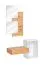 Wall Panel with Mirror & Drawer Pollestad 01 | Oak Wotan/White | 170 x 100 x 30 cm | Modern Entryway Storage