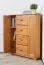 Solid Pine Wood Dresser | Alder Finish | Junco 176 | 100 x 90 x 60 cm | 4 Drawers & 6 Compartments