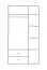 Simple Cabinet Niel 02 | Oak & Anthracite | 195 x 90 x 50 cm | Modern Hinged Wardrobe