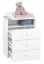 Changing unit for Children's room - Chest of drawers Egvad 10 and 11, Colour: White - Measurements: 11 x 55 x 73 cm (H x W x D)