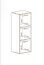 Raudberg 21 living room wall unit, color: black / white - Dimensions: 126 x 40 x 29 cm (H x W x D), with three compartments