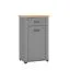 Shoe Cabinet Banat 26 | One Drawer | Oak Artisan & Graphite Grey | Three Compartments | 105 x 60.5 x 41 cm