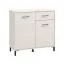 Sabas 06 Chest of Drawers | 2 Doors, 1 Drawer, 4 Compartments | Cashmere & Black | 90 x 93 x 40 cm