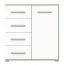 Chest of Drawers White/Oak | Comarca 01 | 96 x 90 x 45 cm | 1 Door | 4 Drawers | Two-Tone Design