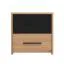Simple Bedside Cabinet Brus 19 | 2 Drawers | Artisan Oak/Black | ABS Edge | 42 x 42 x 33 cm