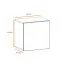 Wall Unit with One Door | Pollestad 20 | Oak Wotan | 40 x 40 x 30 cm | Versatile Storage for Living Room or Hallway