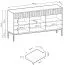 Chest of Drawers Worthing 24 | 3 Drawers | White/Black/Gold | 83 x 154 x 39 cm | Modern Storage