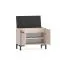 Bench with Storage / Creola 03 Shoe Cabinet | Color: Cashmere | Dimensions: 70 x 34 x 54 cm | Handles: Plastic | 2 doors | Seat made of black velvet