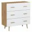 Chest of drawers Hohgant 03, Colour: Oak / White - 92 x 90 x 42 cm (H x W x D)