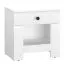 Bedside table Orivesi 14, Colour: White - Measurements: 50 x 50 x 35 cm (H x W x D), with 1 drawer and 1 shelf.