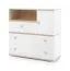 Chest of Drawers Asbeek 04 | Oak/White | For Children's Room | 90 x 90 x 40 cm | 1 Door | 3 Drawers | 3 Compartments