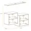 Set of 2 Modern Wall Units with Wall Shelf Balestrand 324 | Wotan Oak | 110 x 130 x 30 cm | Four Compartments