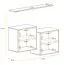 Set of 2 Wall Cabinets Balestrand 357 | Oak Wotan Finish | 110 x 130 x 30 cm | With Wall Shelf