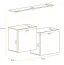 Set of 2 wall cabinets with four compartments Balestrand 329, color: grey / black - Dimensions: 110 x 130 x 30 cm (H x W x D), with wall shelf