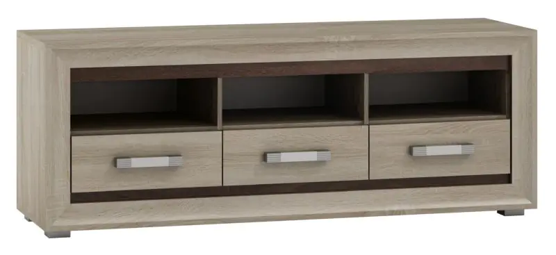 TV base cabinet Kundiawa 16, colour: Sonoma oak light / Sonoma oak dark - Measurements: 50 x 160 x 40 cm (H x W x D)