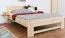 Single bed / guest bed solid beech wood natural 110, incl. slatted frame - dimensions 140 x 200 cm