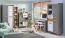 Caranx 5 Shelf | White, Oak & Anthracite | 135 x 90 x 42 cm | Modern Storage Unit