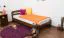 Single bed / guest bed solid pine walnut A5, incl. slatted frame - dimensions 90 x 200 cm