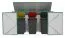 Dustbin box / Metal Tool Shed, Measurements: 235 x 100 x 131 cm (L x W x H), Colour: Anthracite