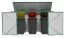 Dustbin box / Metal Tool Shed, Measurements: 235 x 100 x 131 cm (L x W x H), Colour: Green