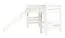 White Loft Bed with Slide 80 x 200 cm | Solid Beech Wood | Convertible | Easy Premium Line K30/n