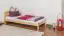 Single bed A5, solid pine wood, clearly varnished, incl. slatted bed frame  - 140 x 200 cm