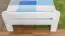 Children's bed / Youth bed A11, solid pine wood, white, incl. slatted frame - 90 x 200 cm
