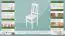 Chair solid pine wood painted white Junco 248- Dimensions 91 x 35 x 44 cm