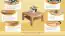 Coffee table Wooden Nature 122 Solid Oak - 80 x 80 x 45 cm (W x D x H)