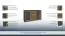 Display case Selun 01, Colour: Oak dark brown / Grey - 80 x 140 x 43 cm (h x w x d)