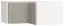 Attachment for corner wardrobe Bellaco 39, Colour: White / Grey - Measurements: 45 x 102 x 104 cm (H x W x D)