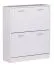 Shoe Tipper with 2 Compartments | White | 87 x 75 x 24 cm | Fits Approx. 20 Pairs | Space-Saving Shoe Cabinet
