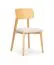 Dining Chair with Upholstered Seat | Oak & Beige Bouclé | Easy-Care & Pet-Friendly | 47 x 50 x 80 cm