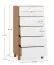 Narrow Chest of Drawers | 5 Soft-Close Drawers | Beige | 62.5 x 47 x 121 cm | Modern Minimalist Design