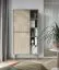 Modern Shelf Unit Crewe 05 | Eucalyptus & Oak Finish | 160 x 80 x 38 cm | Ample Storage | Laminated Surface