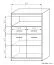 Chest of drawers Pasuruan 05, Colour: Wallnut / Maple - Measurements: 130 x 85 x 37 cm (H x W x D)