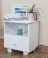 Nightstand Solid Pine | White Lacquered | 1 Drawer & Open Compartment | 43 x 43 x 33 cm | Model 004