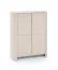 Chest of Drawers Vytgarth 03 | 132 x 103 x 39 cm | Cashmere | Handleless | 2 Doors | 8 Compartments | Highboard
